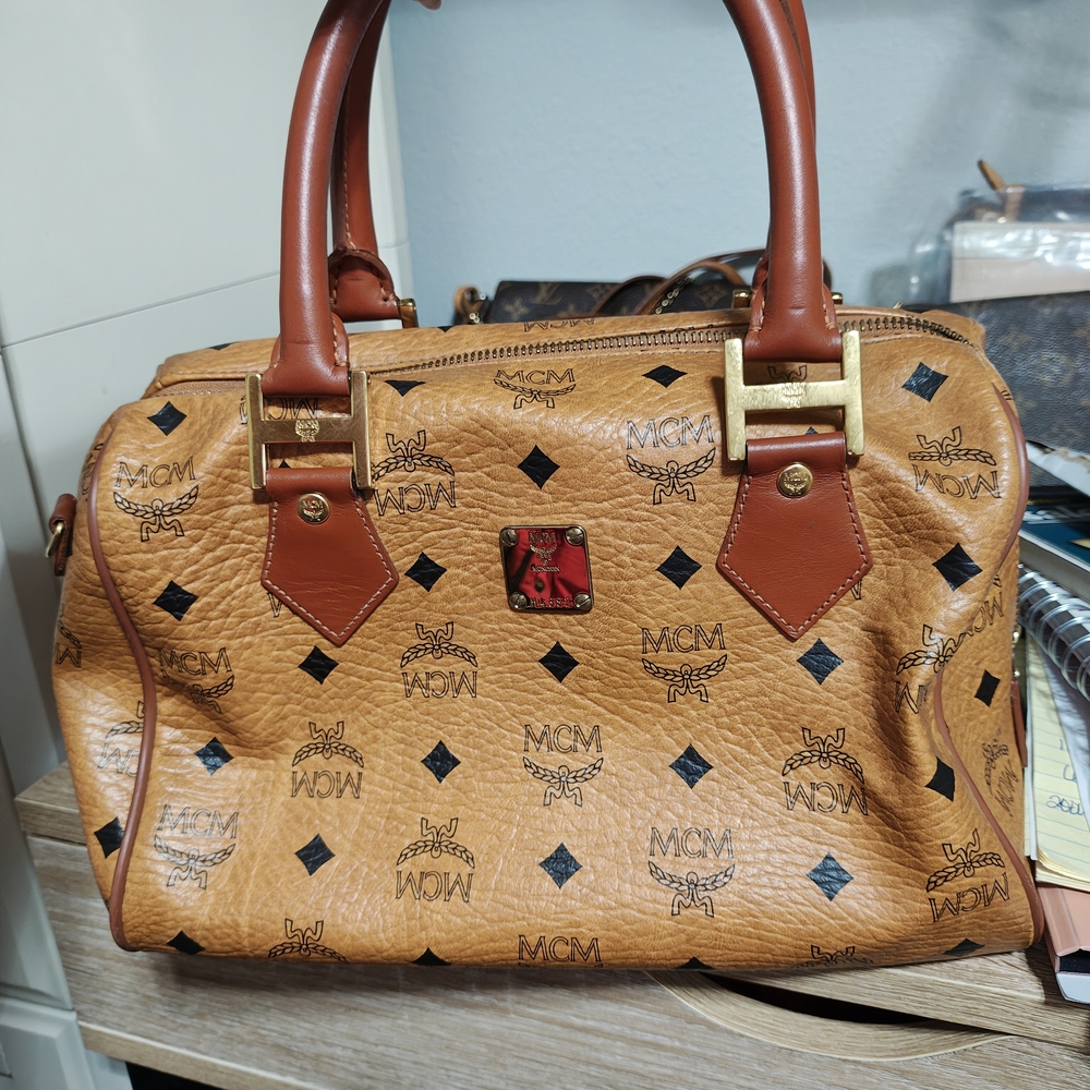 MCM Tan Leather Women's Speedy Bag
